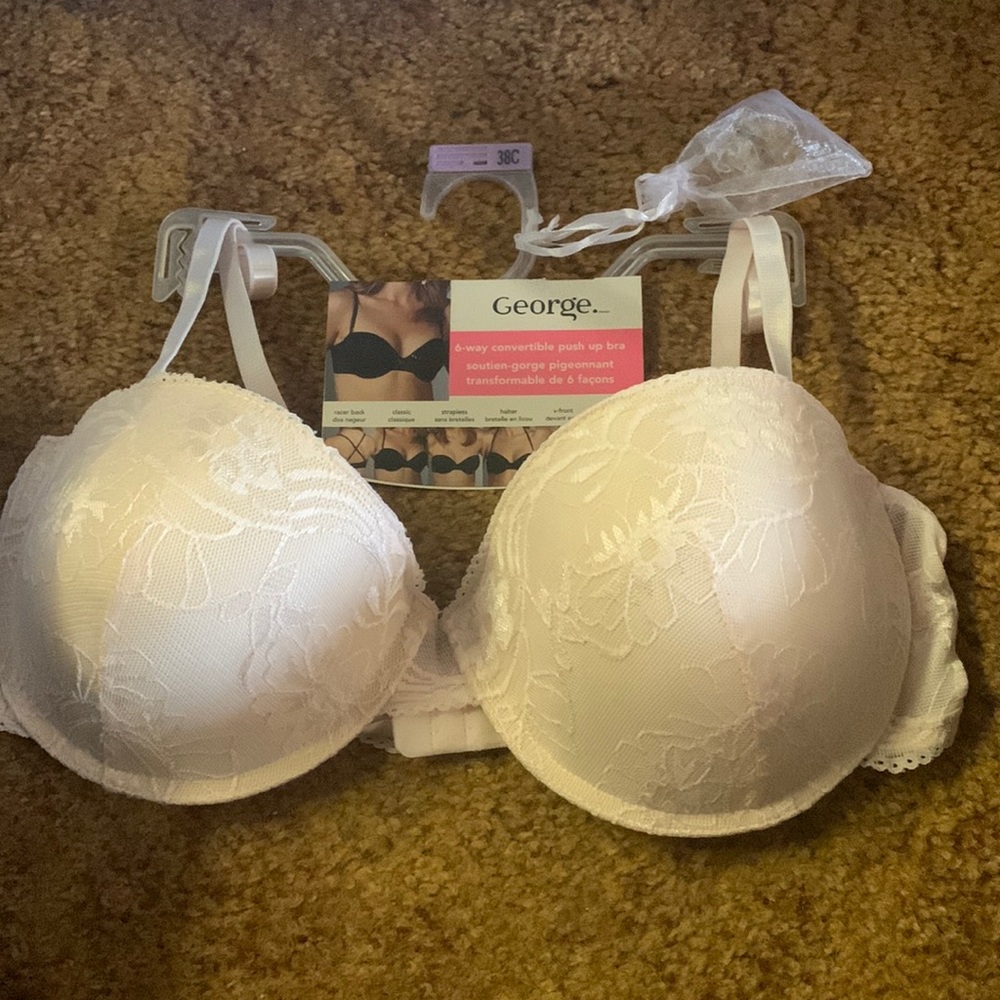 Light Pink George 6 Way Convertible bra clear plastic straps included